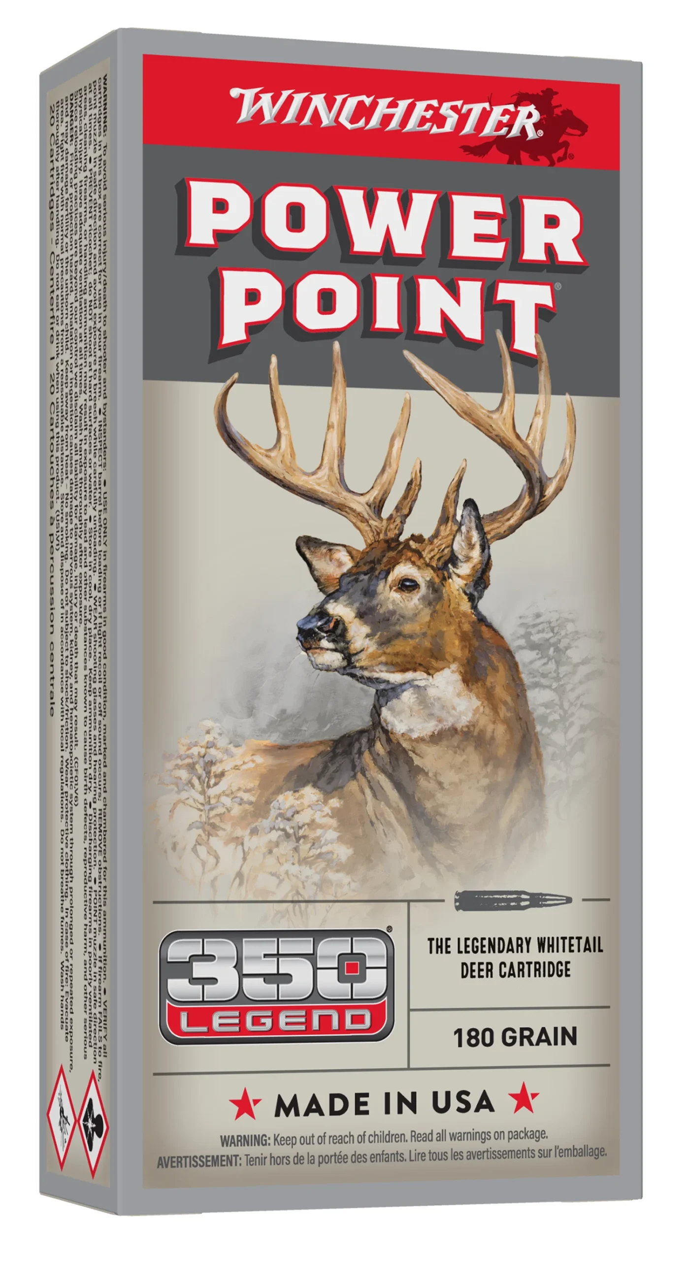 Winchester .350 Legend 180gr POWER POINT Brass – 20rd