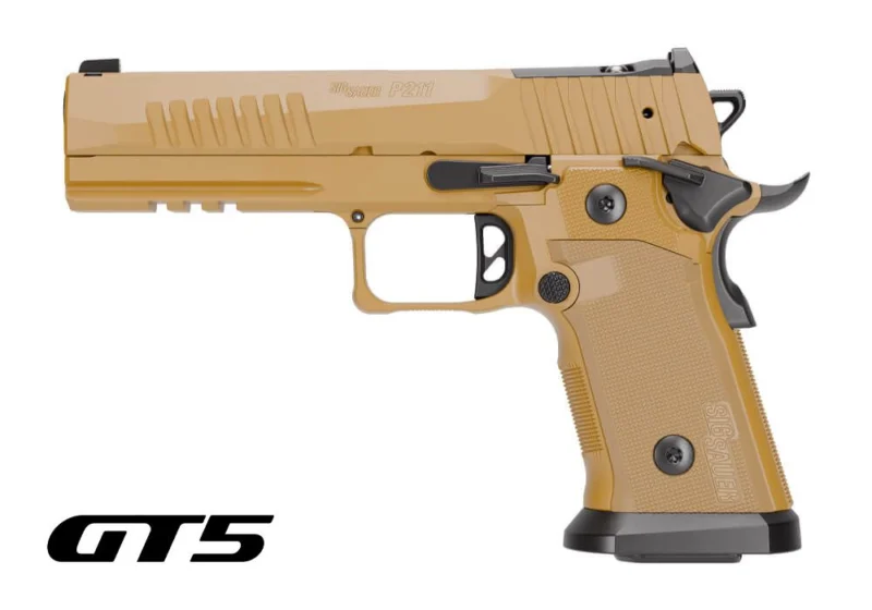 SIG SAUER P211-GT5 COYOTE 9MM PISTOL 5" COY TAN 2-21RD, 1-17RDRD MAGS - Image 4