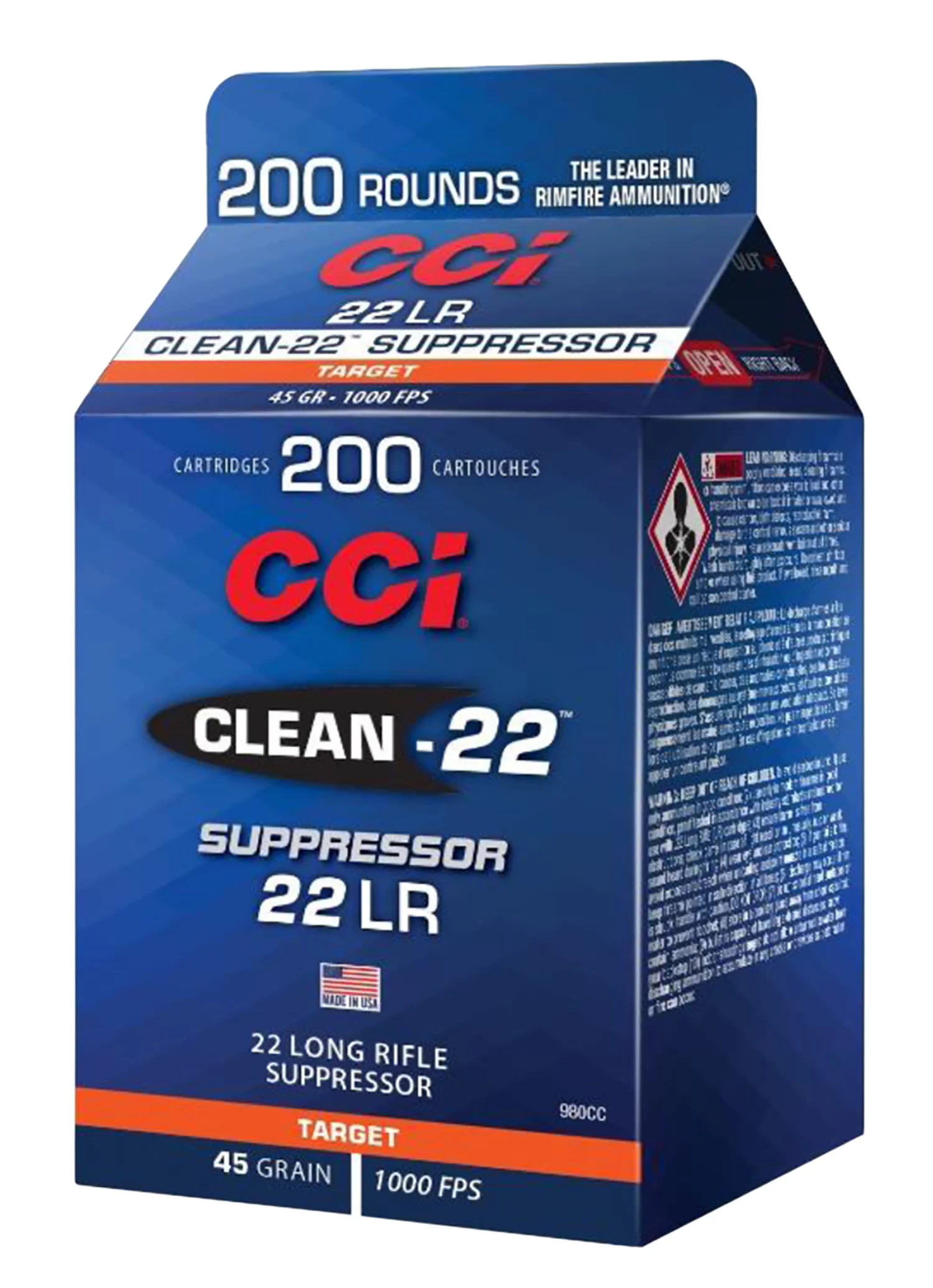 Cci .22 LR 45gr LRN Brass – 200rd