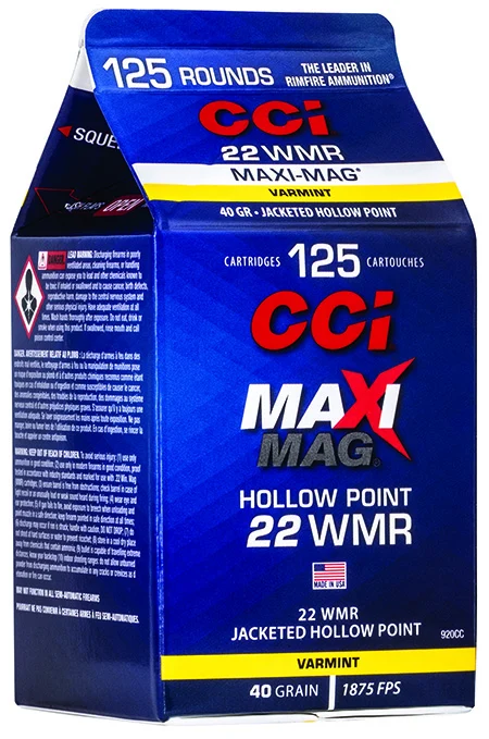 Cci .22 WMR 40gr Brass – 125rd