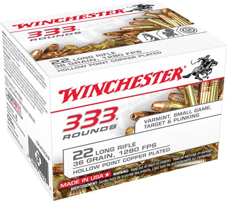 Winchester .22 LR 36gr HP Brass – 333rd
