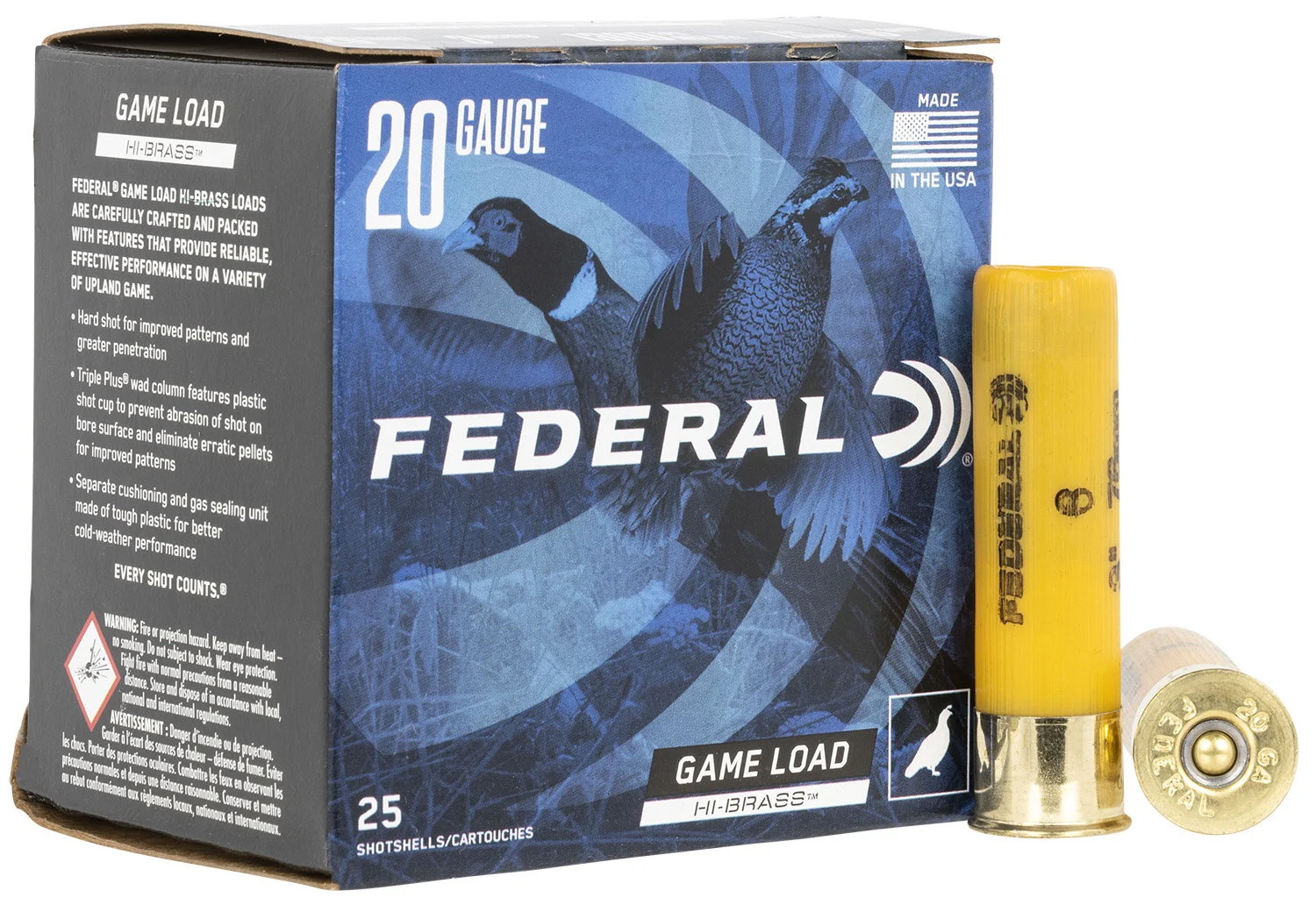 Federal 20 Gauge Brass – 25rd
