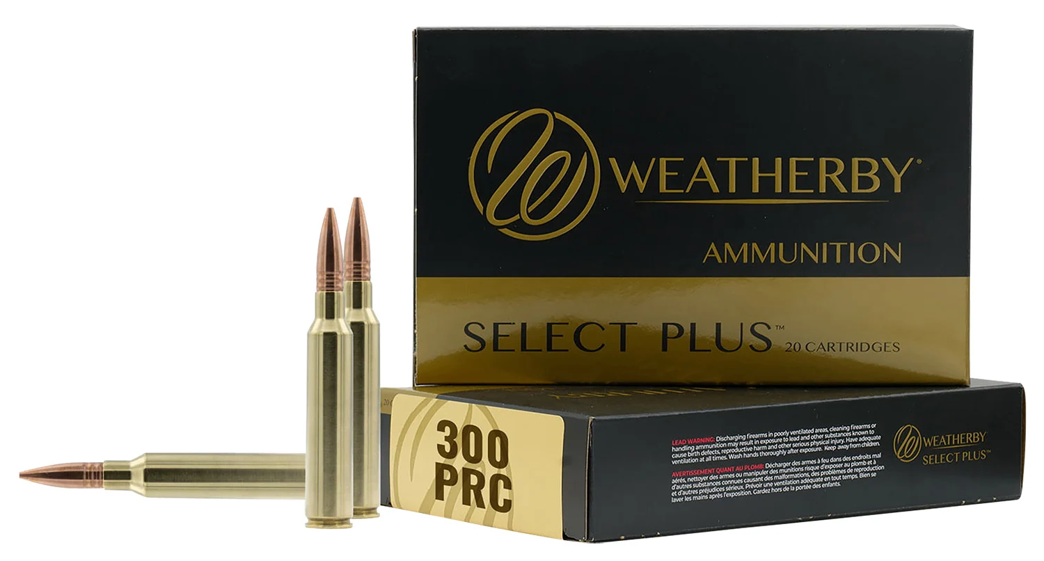 Weatherby M300P195HCB Select Plus 300PRC 195gr Hammer Custom 20 Per Box/10 Case