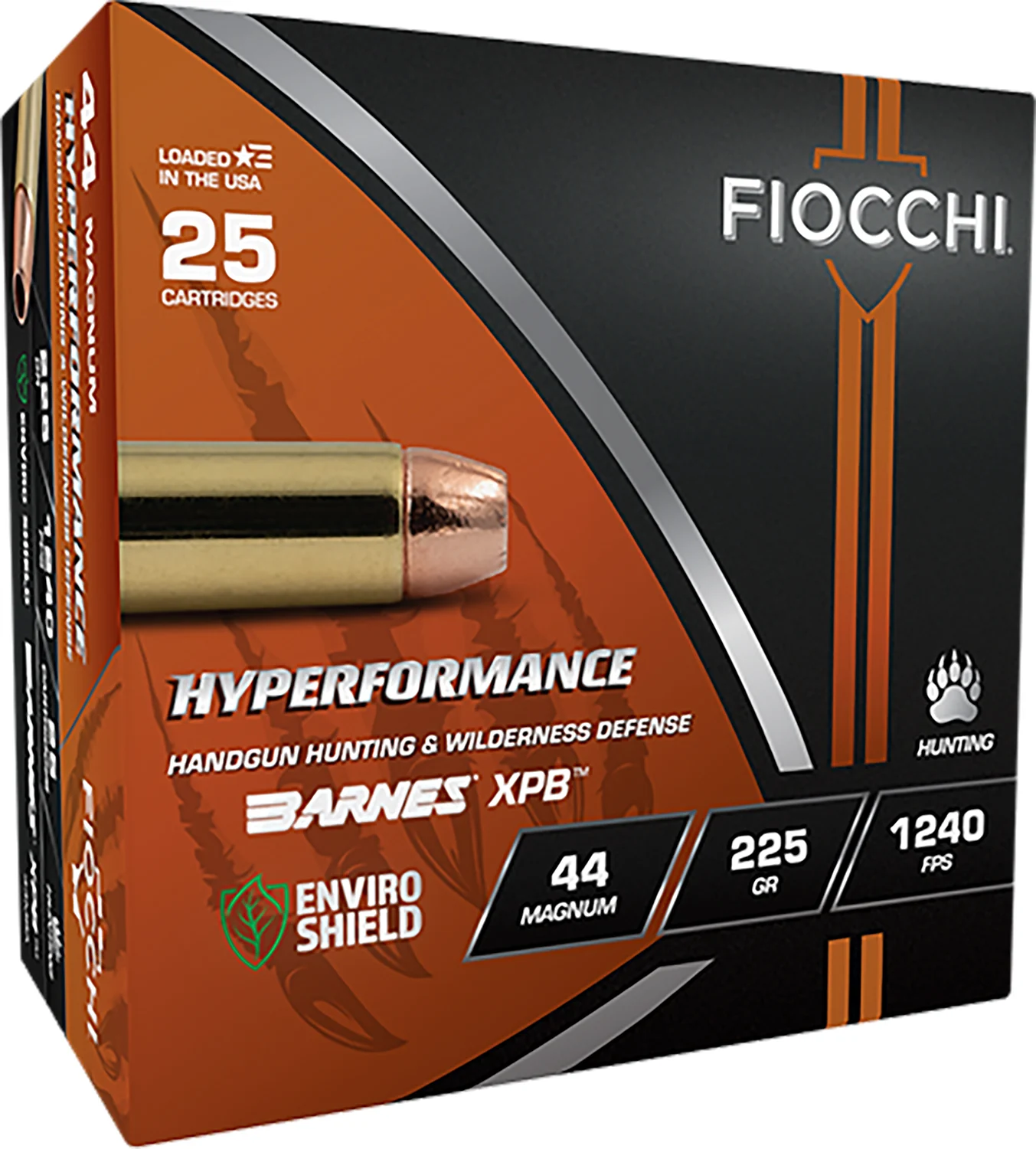 Fiocchi 44MBA Hyperformance 44Mag 225gr XPB 25 Per Box/8 Case