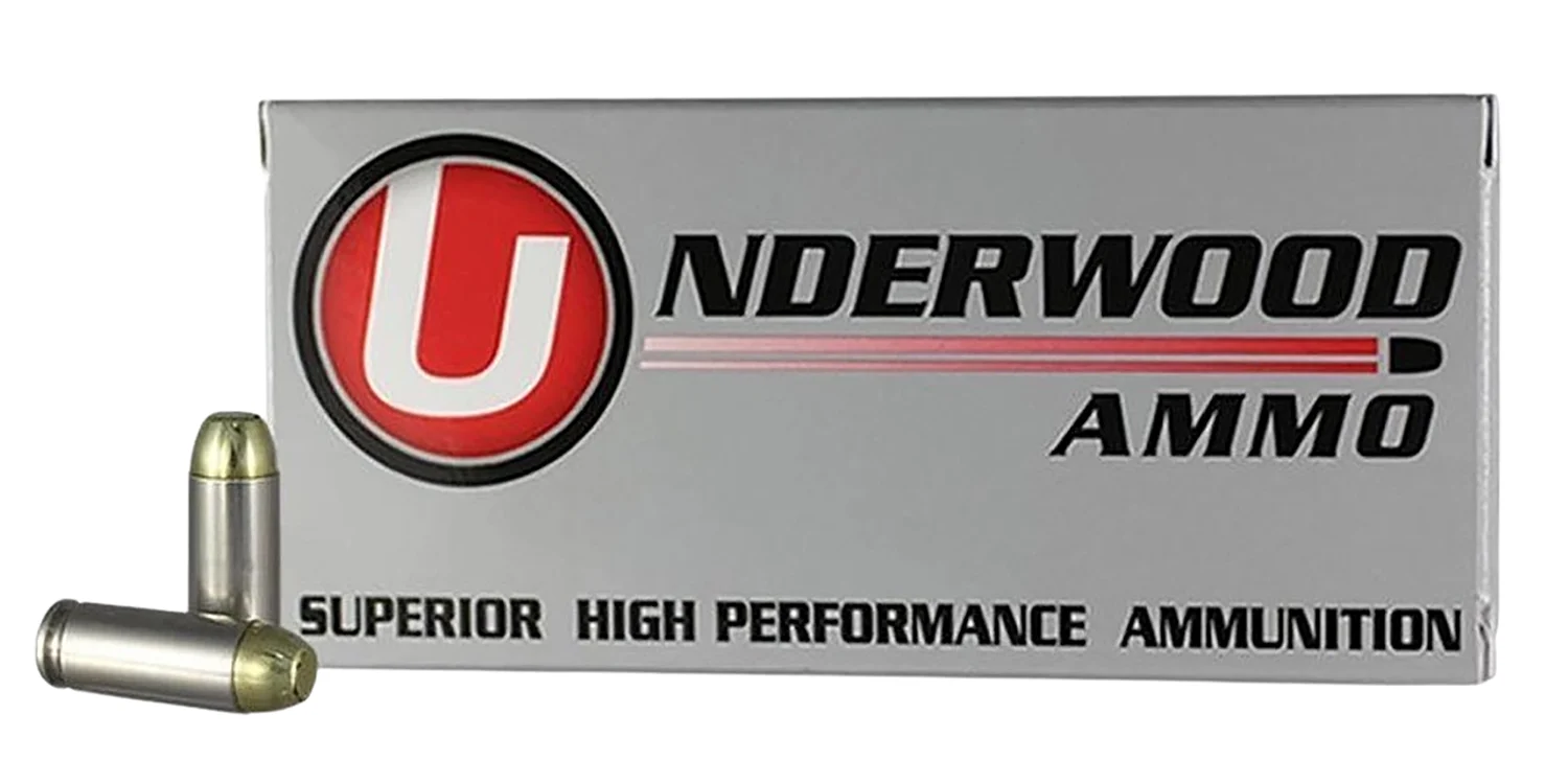 Underwood 10mm Auto 180gr FMJ Nickel-Plated Brass – 50rd