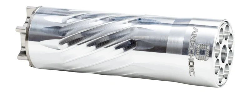 Anechoic PSQ-RA Pipsqueak 22 22LR/22WMR/17HMR 1.10" Raw Aluminum/Titanium 1/2"x28