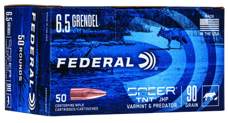 Federal 6.5 Grendel 90gr JHP Brass – 50rd