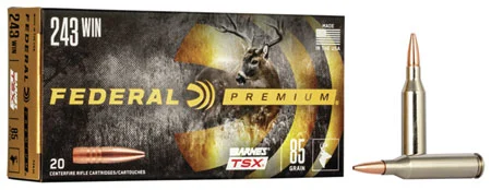 Federal .243 Winchester 85gr TSX Brass – 20rd