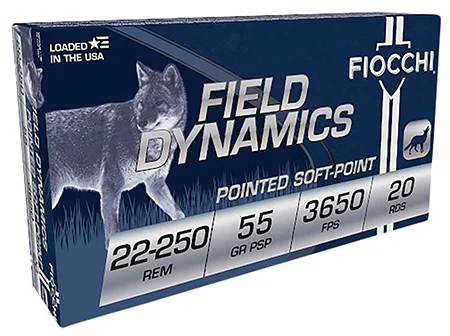 Fiocchi .22-250 Remington 55gr Brass – 20rd