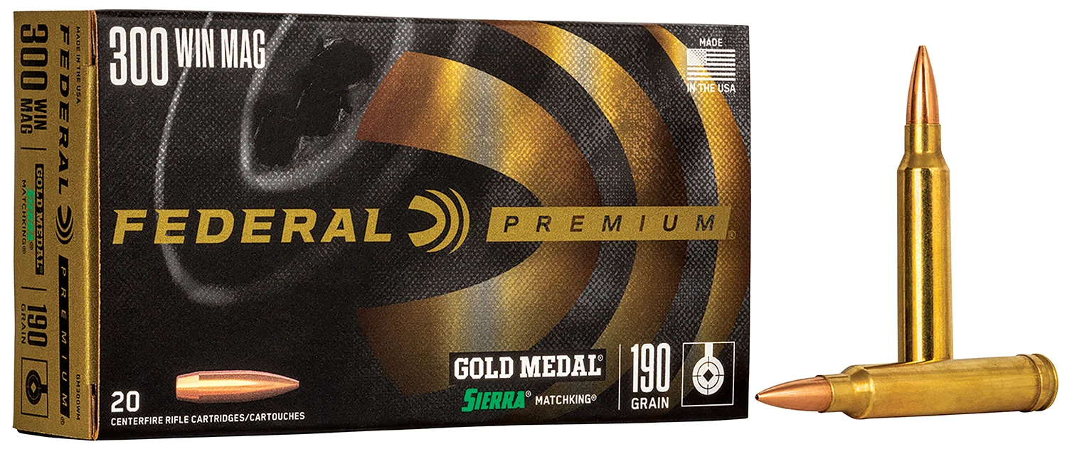 Federal .300 Win Mag 190gr MATCHKING Brass – 20rd