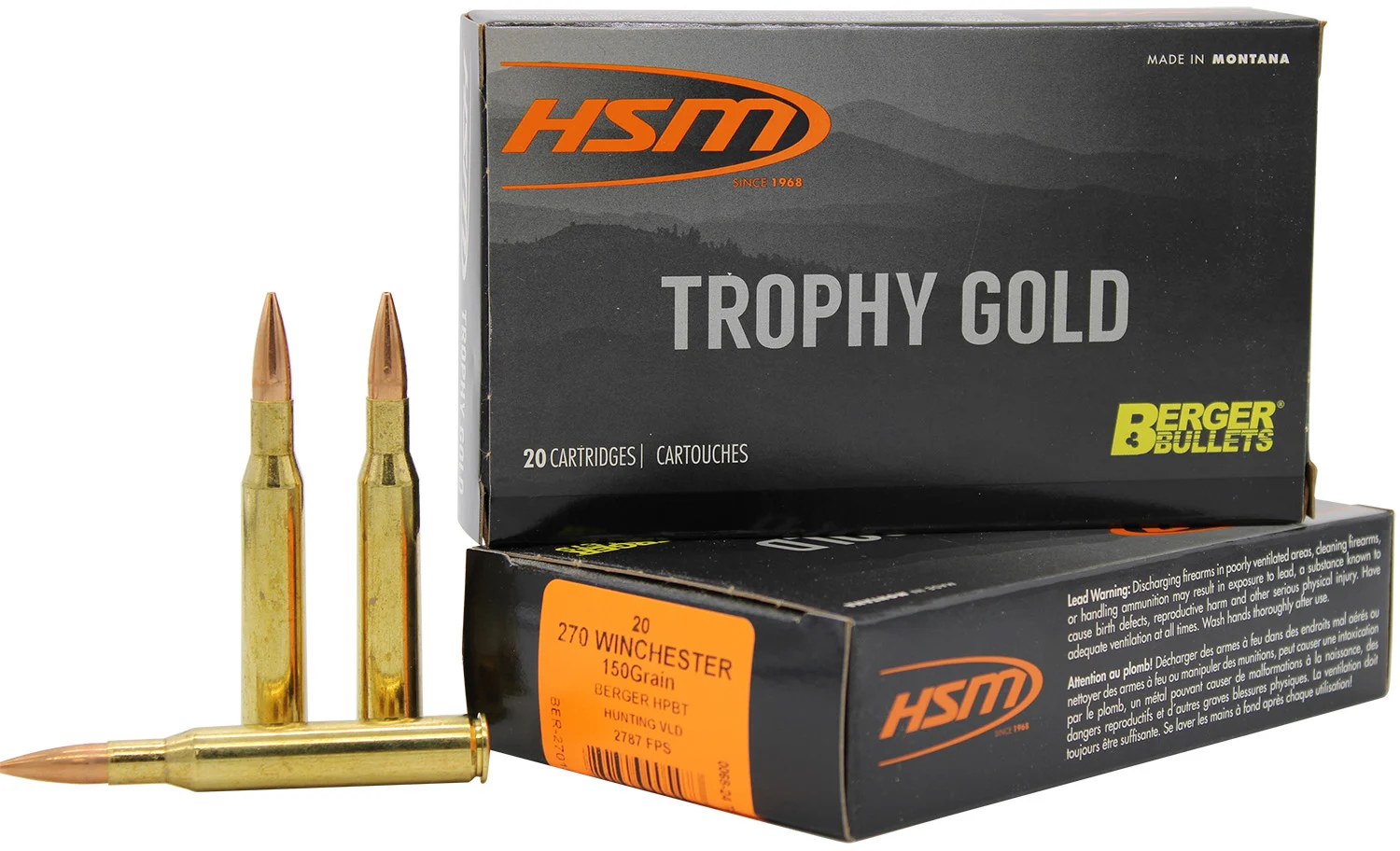 HSM .270 Winchester 150gr Brass – 20rd