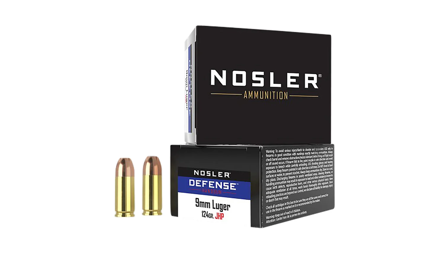 Nosler 9mm Luger 124gr BONDED Brass – 20rd