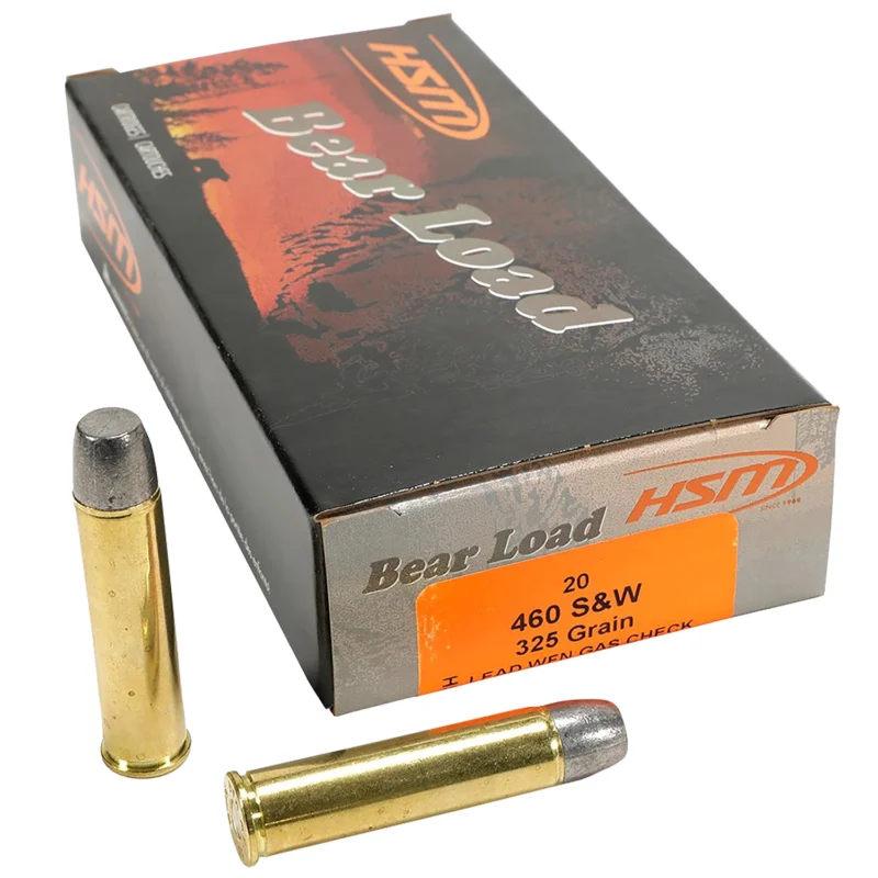 HSM 460SW4N Bear Load 460 S&W Mag 325 gr Wide Flat Nose 20 Per Box/ 25 Case