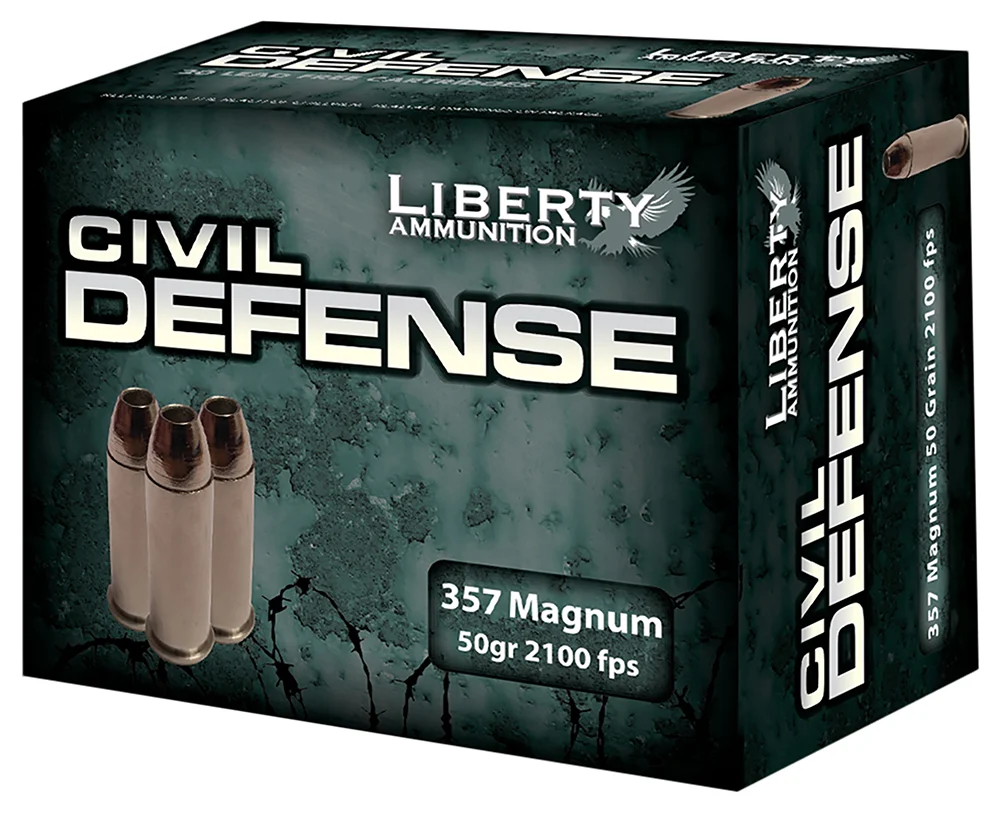 Liberty Ammunition .357 Magnum 50gr Nickel-Plated Brass – 20rd