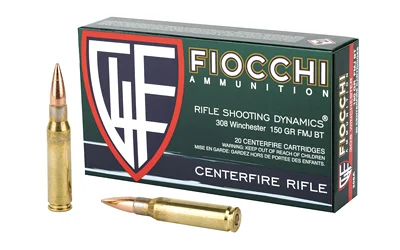 Fiocchi .308 Winchester 150gr FMJ Brass – 20rd