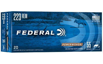 Federal .223 Remington 55gr SP Brass – 20rd