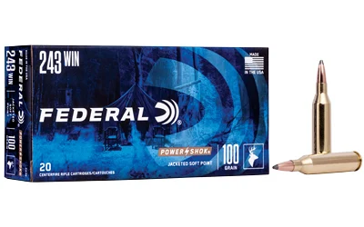 Federal .243 Winchester 100gr SP Brass – 20rd