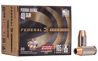 Federal .40 S&W 165gr HYDRA-SHOK Nickel-Plated – 20rd