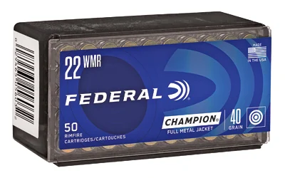 Federal .22 WMR 40gr FMJ Brass – 50rd
