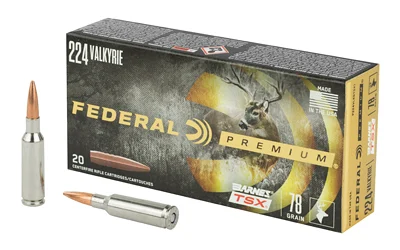 Federal .224 Valkyrie 78gr TSX Nickel-Plated Brass – 20rd