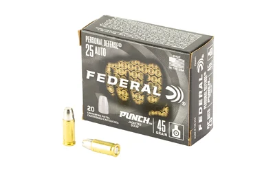 Federal .25 ACP 45gr HOLLOW POINT Brass – 20rd