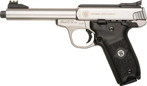 S&W SW22 VICTORY 22LR 5.5" AS - 10-SHOT SS THREADED BBL
