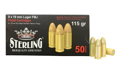 9mm Luger 115gr FMJ Brass