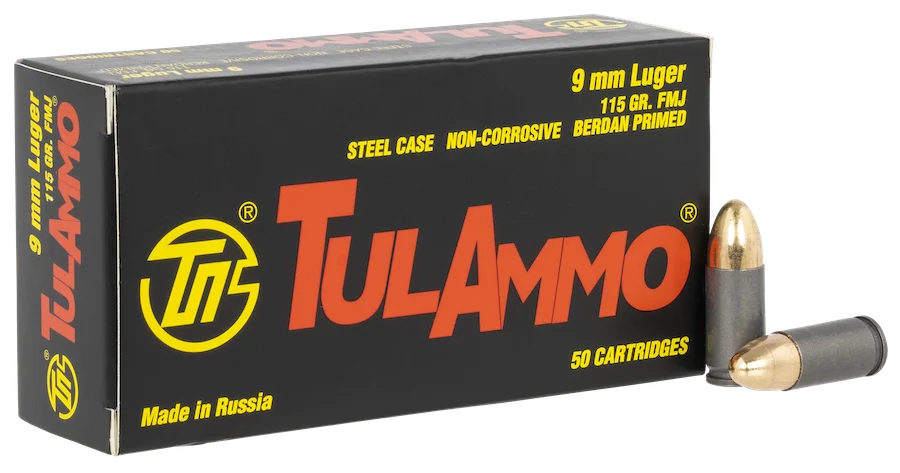 Tulammo 9mm Luger 115gr FMJ – 50rd