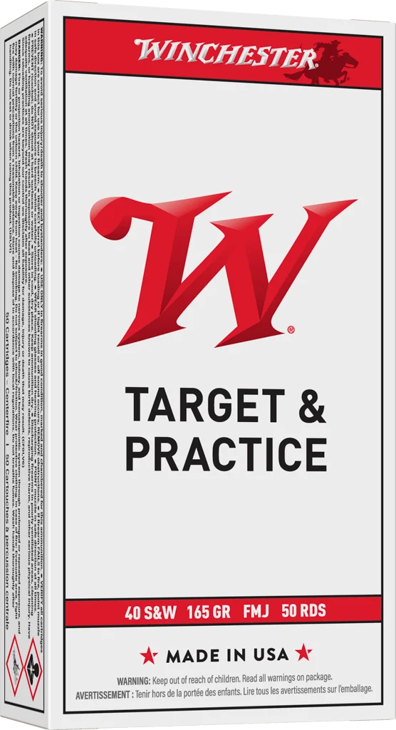 Winchester .40 S&W 165gr FMJ Brass – 50rd