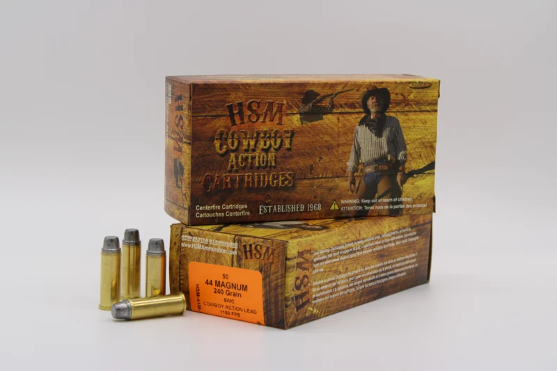 HSM .44 Magnum 240gr SWC Brass – 50rd