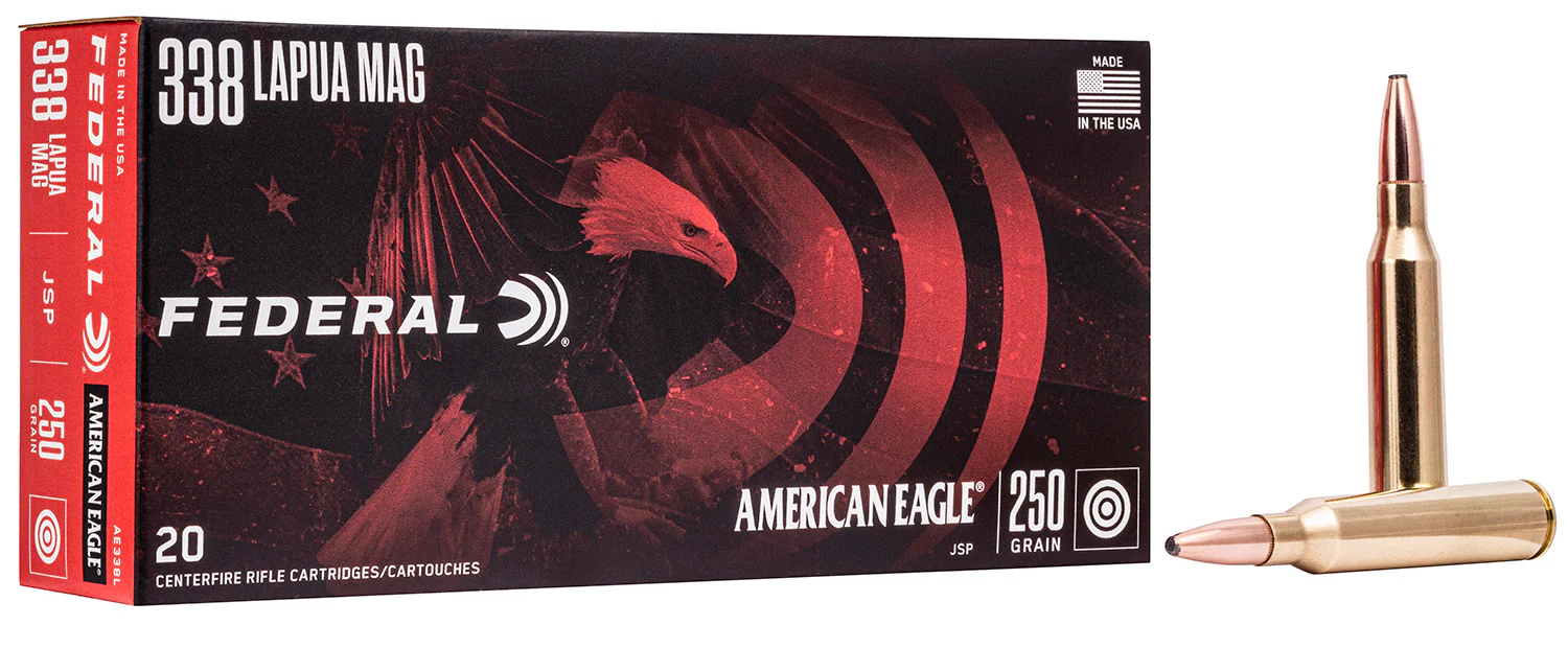 Federal .338 Lapua 250gr SP Brass – 20rd