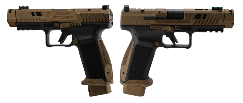 CENTURY CANIK TTI COMBAT TOPO ENGRAVED BRONZE/BLK 9MM PISTOL 4.6" 2-18RD